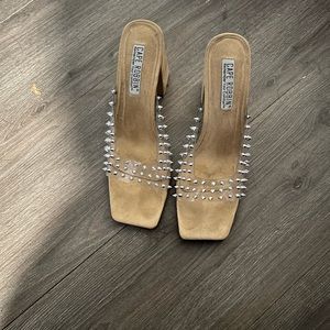 Clear Spike Studded Heel Sandal